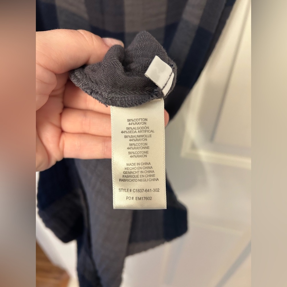 Anthropologie Cloth & Stone Plaid Swing Dress Size Small - Picture 4 of 9